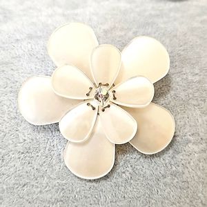 Mother Of Pearl Flower Brooch